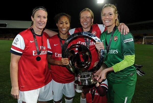 Arsenal Ladies FC Celebrate WSL Continental Cup Victory Over Birmingham City Ladies FC