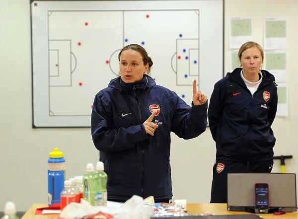 Arsenal Ladies: Manager Laura Harvey and Assistant Rihanne Skinner Planning Game Strategy Against Chelsea