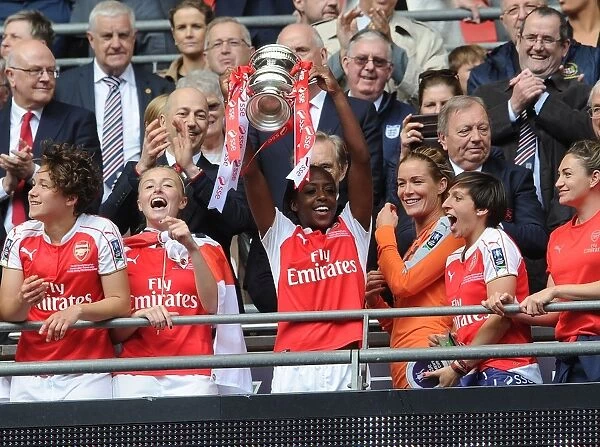 Arsenal Ladies Triumph in FA Cup Final: Danielle Carter's Victory Celebration