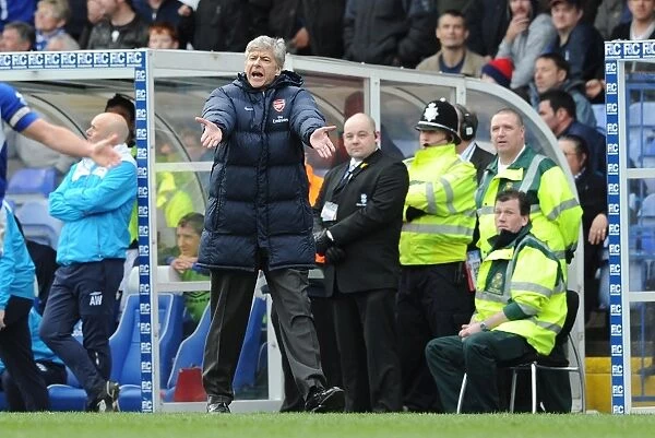 Arsenal manager Arsene Wenger. Birmingham City 1: 1 Arsenal, Barclays Premier League