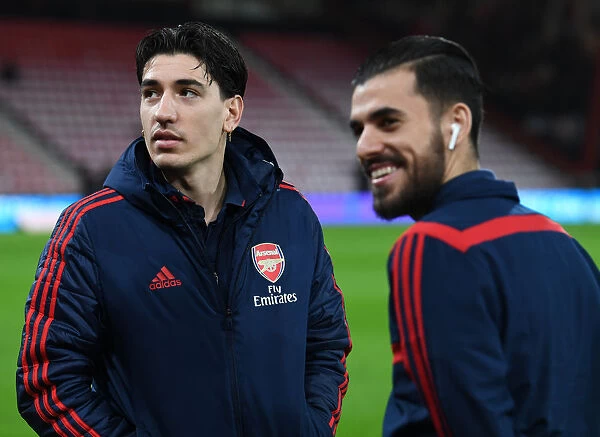 Arsenal Players Hector Bellerin and Dani Ceballos Before FA Cup Fourth Round Match vs AFC Bournemouth