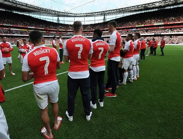 Arsenal Players Pay Tribute to Tomas Rosicky in Emotional Victory over Aston Villa (2015-16)