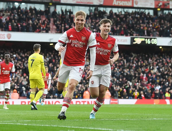 Arsenal: Smith Rowe and Tierney's Emotional First Goal Celebration Against Brentford (2021-22)