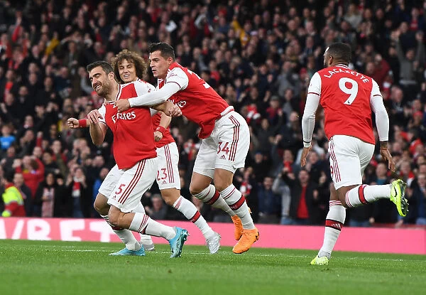 Arsenal: Sokratis and Xhaka's Goal Celebration vs Crystal Palace (2019-20)