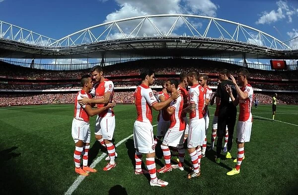 Arsenal Team Before Emirates Cup Match against AS Monaco, 2014