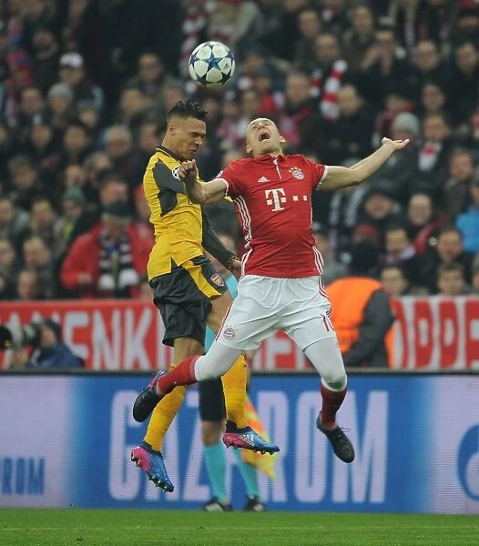 Arsenal vs Bayern Munich: Kieran Gibbs vs Arjen Robben in the 2016-17 UEFA Champions League Clash