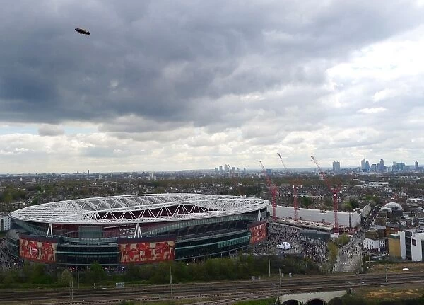 Arsenal vs. Chelsea: Aerial View of Emirates Stadium, Barclays Premier League