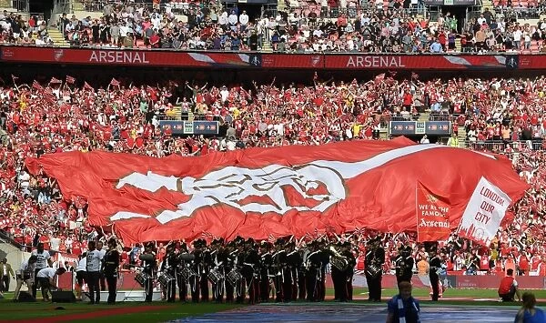 Arsenal vs Chelsea: FA Cup Final - Arsenal Banners at Wembley Stadium