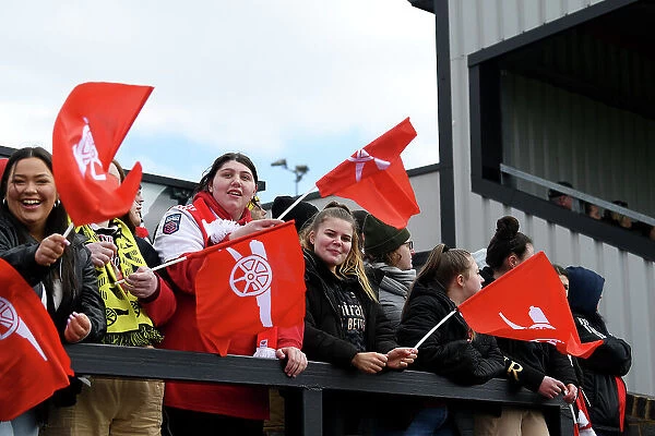 Arsenal vs Manchester City: Passionate Fans Wave Flags at FA Women's Super League Match