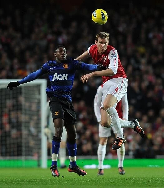 Arsenal vs Manchester United: Intense Moment Between Per Mertesacker and Danny Welbeck