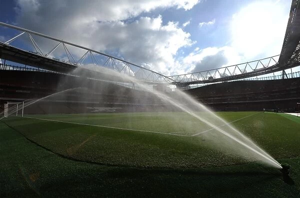 Arsenal vs Middlesbrough: Pre-Match Pitch Preparation at Emirates Stadium (2016-17)