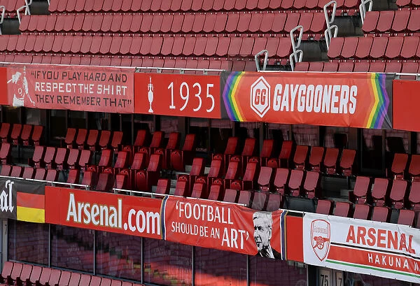 Arsenal vs Olympiacos: Gay Gooners Protest at Europa League Match, Emirates Stadium, London, 2020