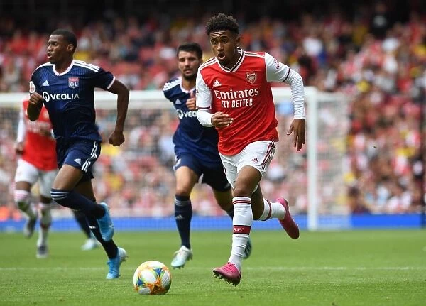 Arsenal vs. Olympique Lyonnais Clash at Emirates Cup (2019-20): Reiss Nelson in Action