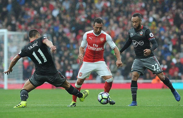 Arsenal vs Southampton: Cazorla vs Tadic and Redmond - Intense Clashes in the 2016-17 Premier League Showdown