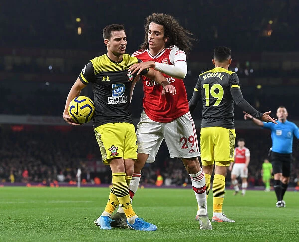 Arsenal vs. Southampton: Matteo Guendouzi and Cedric Soares Clash in Intense Premier League Match