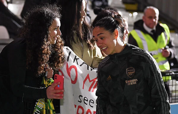 Arsenal Women Celebrate with Fans After Securing Victory Over Leicester City in FA WSL