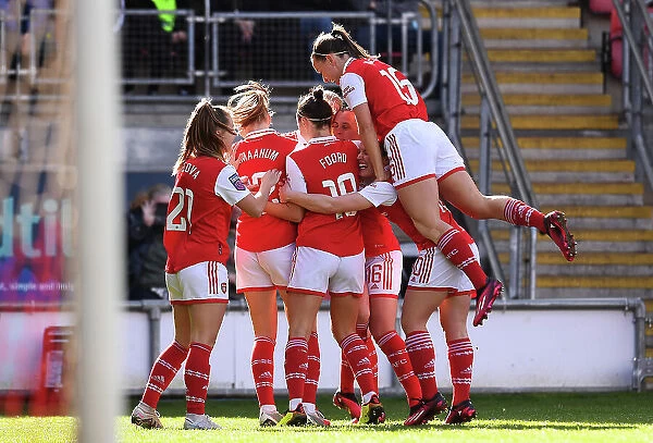 Arsenal Women Celebrate First Goal Against Tottenham Hotspur in FA Women's Super League