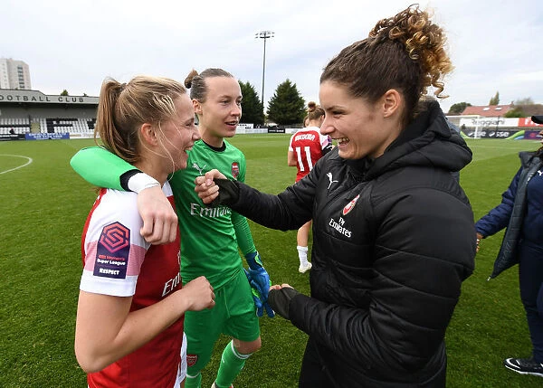 Arsenal Women Celebrate after Victory over Birmingham City Ladies