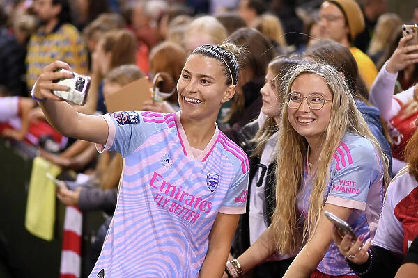 Arsenal Women Players Mingle with Fans after Barclays Super League Match