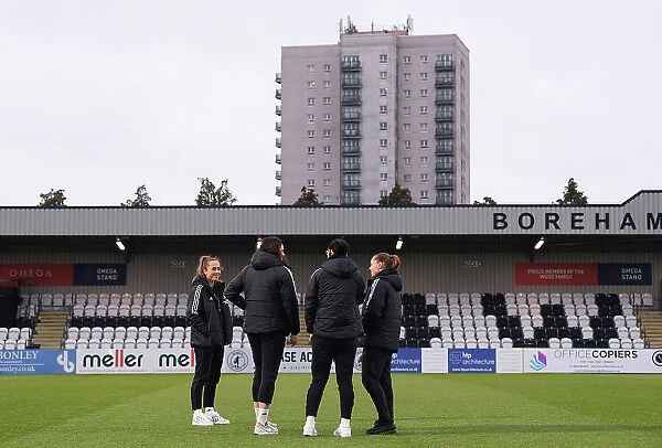 Arsenal Women: Pre-Match Inspection at Meadow Park Ahead of Arsenal vs. Reading (FA Women's Super League, 2022-23)