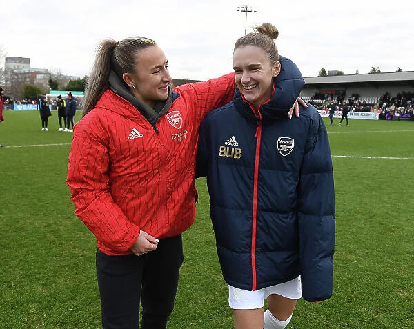 Arsenal Women & Vivianne Miedema Celebrate after Fourth Round FA Cup Victory over Watford Women