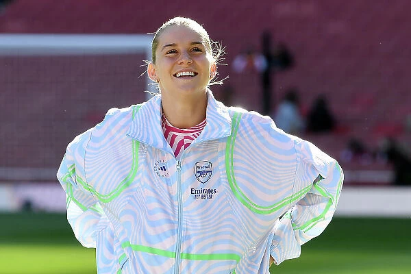 Arsenal Women vs Aston Villa: Alessia Russo's Smile Before the Battle, Barclays WSL, Emirates Stadium (2023-24)