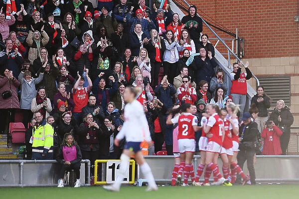 Arsenal Women's Dominance: Caitlin Foord Celebrates Fourth Goal Against Tottenham Hotspur in FA WSL Clash