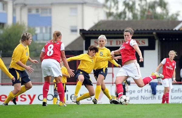 Arsenal Women's Dominance: Jennifer Beattie Scores Second Goal in 6-0 Win over Bobruichanka (UEFA Women's Champions League)