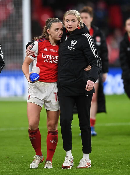 Arsenal Women's FA Cup Victory: Katie McCabe and Leah Williamson Celebrate Against Chelsea