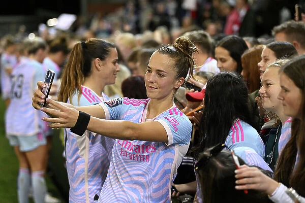 Arsenal Women's Players Mingle with Fans after Manchester United Clash in Barclays Super League