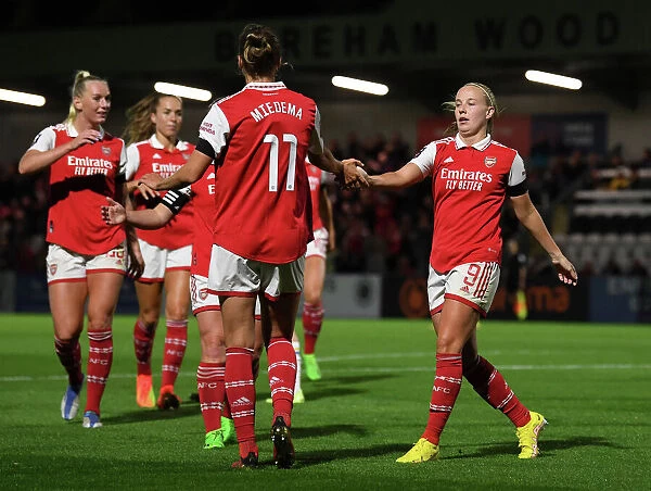 Arsenal Women's Super League: Beth Mead and Vivianne Miedema Celebrate Goals Against Brighton & Hove Albion Women