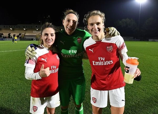 Arsenal Women's Triumph: Van de Donk, Miedema, and Van Veenendaal Celebrate FA WSL Cup Victory