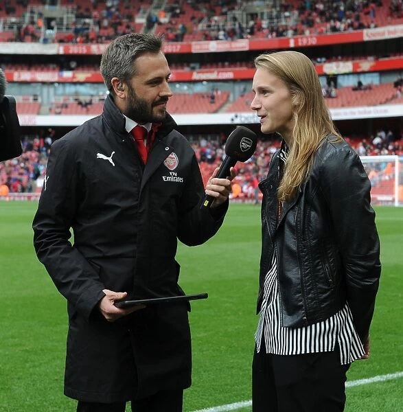 Arsenal Women's Vivienne Miedema Interviewed by Nigel Mitchell at Half Time against AFC Bournemouth (2017-18)