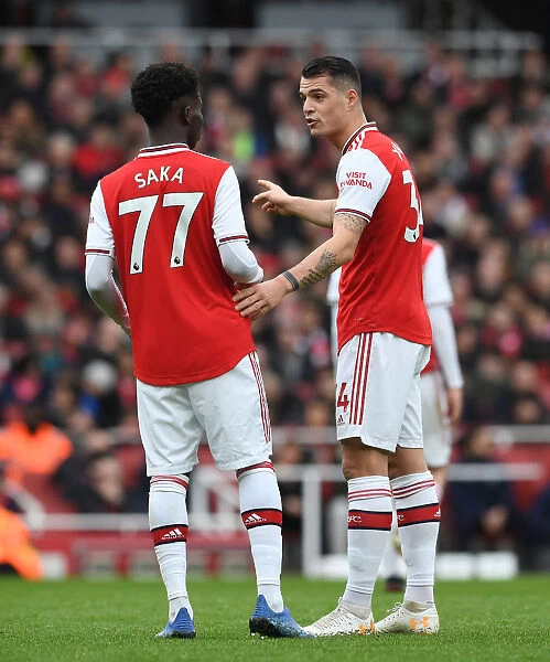 Arsenal: Xhaka and Saka in Deep Conversation during Arsenal vs West Ham Premier League Match