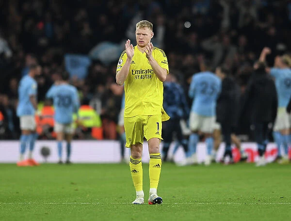 Arsenal's Aaron Ramsdale Reacts After Arsenal FC vs Manchester City, Premier League 2022-23