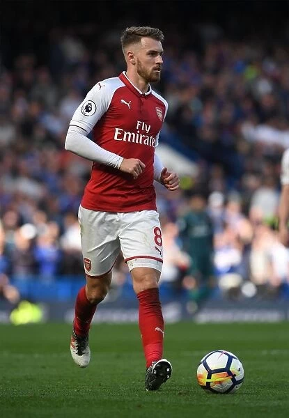 Arsenal's Aaron Ramsey in Action: Chelsea vs. Arsenal, Premier League Clash (2017-18)