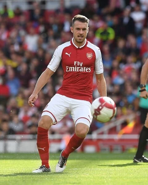 Arsenal's Aaron Ramsey in Action Against Sevilla at Emirates Cup, 2017