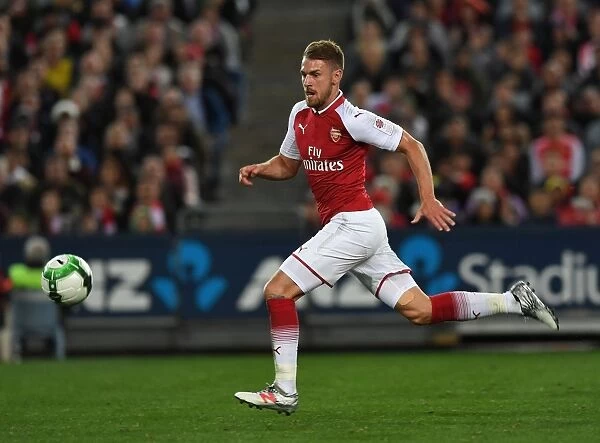Arsenal's Aaron Ramsey in Action against Sydney Wanderers (2017-18)