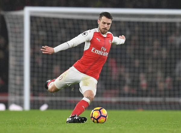 Arsenal's Aaron Ramsey in Action Against Watford - Premier League 2016-17