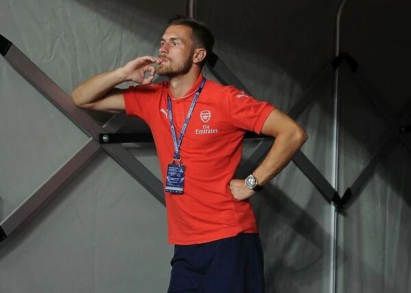 Arsenal's Aaron Ramsey Gears Up for Arsenal v Singapore XI at Singapore National Stadium