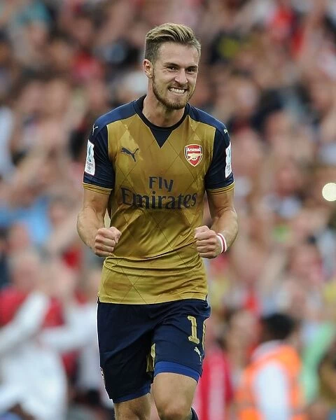 Arsenal's Aaron Ramsey Scores Fourth Goal Against Olympique Lyonnais in Emirates Cup 2015 / 16