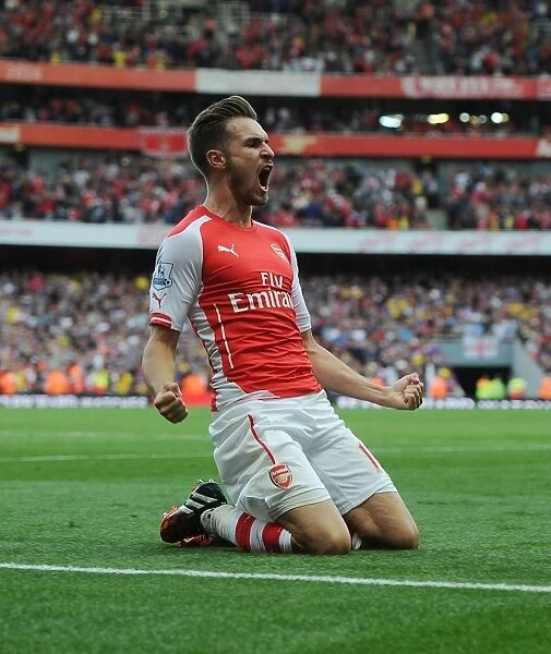 Arsenal's Aaron Ramsey Scores His Second Goal Against Crystal Palace at Emirates Stadium (2014 / 15)