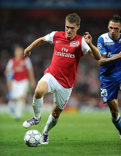 Arsenal's Aaron Ramsey Scores the Winner: Arsenal FC 2-1 Olympiacos, UEFA Champions League, Group F, Emirates Stadium (2011)