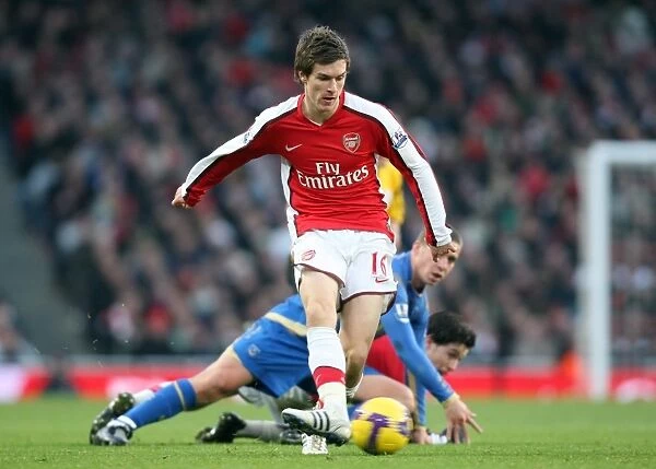 Arsenal's Aaron Ramsey Scores the Winning Goal Against Portsmouth in the Barclays Premier League, Emirates Stadium, 12 / 28 / 08