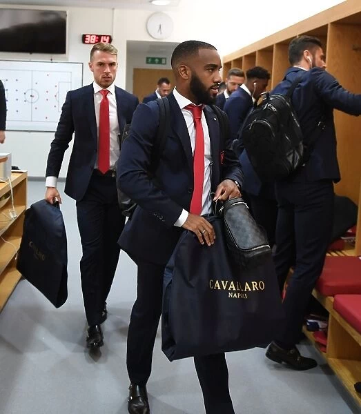 Arsenal's Alex Lacazette in the Home Changing Room - Arsenal vs Leicester City, Premier League 2017-18