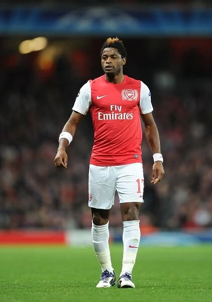 Arsenal's Alex Song in Action Against Olympique de Marseille in the 2011-12 UEFA Champions League