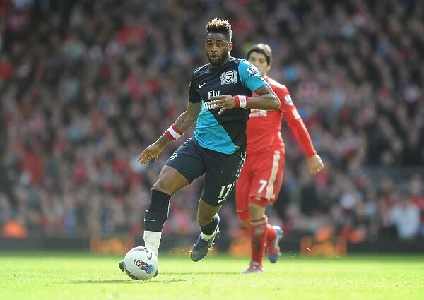 Arsenal's Alex Song at Liverpool's Anfield in 2011-12 Premier League Clash