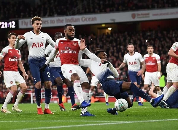 Arsenal's Alexandre Lacazette Faces Off Against Tottenham's Danny Rose in Carabao Cup Quarterfinal Showdown