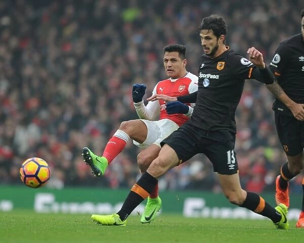 Arsenal's Alexis Sanchez vs. Hull City's Andrea Ranocchia: A Premier League Showdown at Emirates Stadium