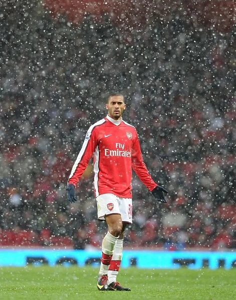 Arsenal's Armand Traore in Action Against Everton at Emirates Stadium, Barclays Premier League 2010